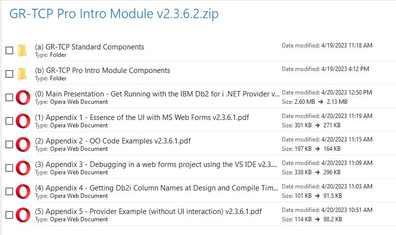 GR-TCP Pro Intro Module zip contents picture